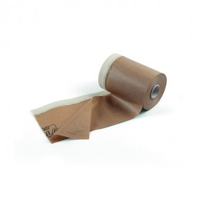 Paper roll with adhesive tape